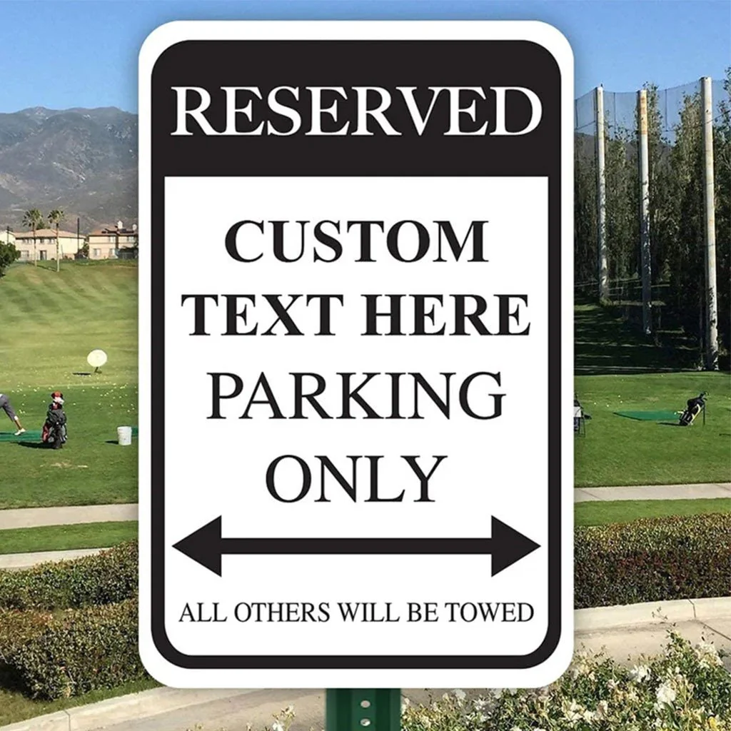 Custom Reserved Parking Aluminum Sign | 12"x 18" - Image 2