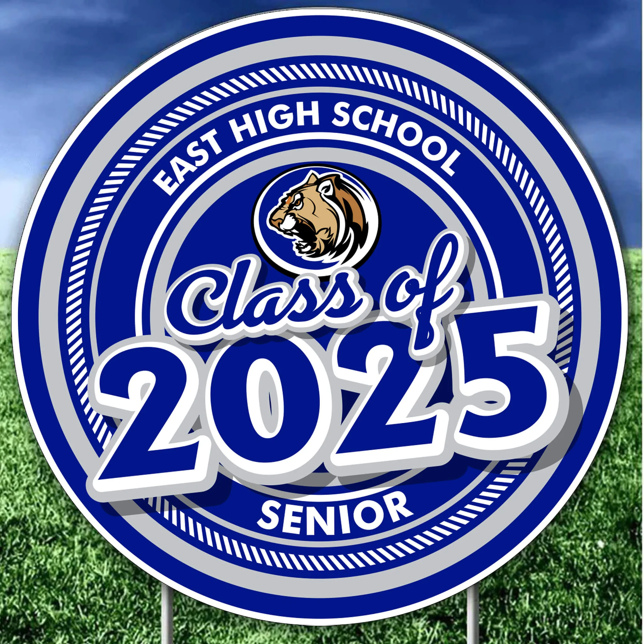 Custom Round Seniors 2026 Yard Signs