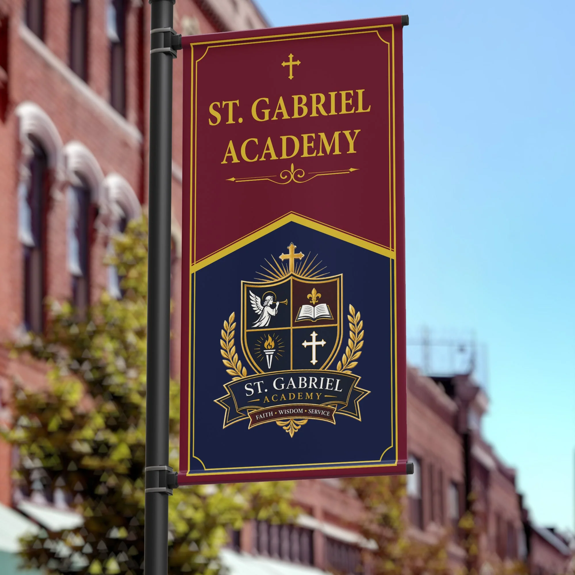 24"x48" Custom School Pole Banner - Image 3