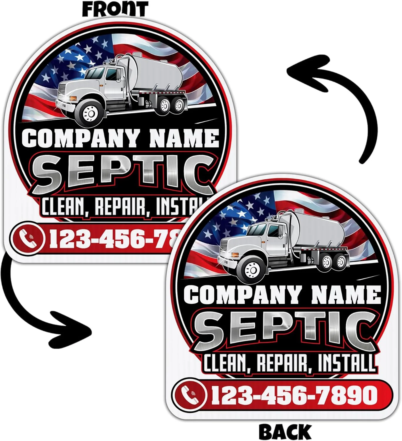 Custom Septic Yard Signs | 10-Pack | 20 EZ Stakes Included - Image 2