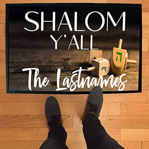Custom Shalom Y'all Doormat