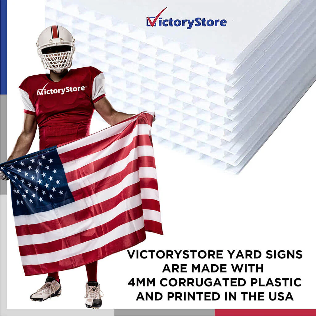 Custom Sports Jersey Yard Sign with Stakes, 17.5x22.5 Inches - Image 5
