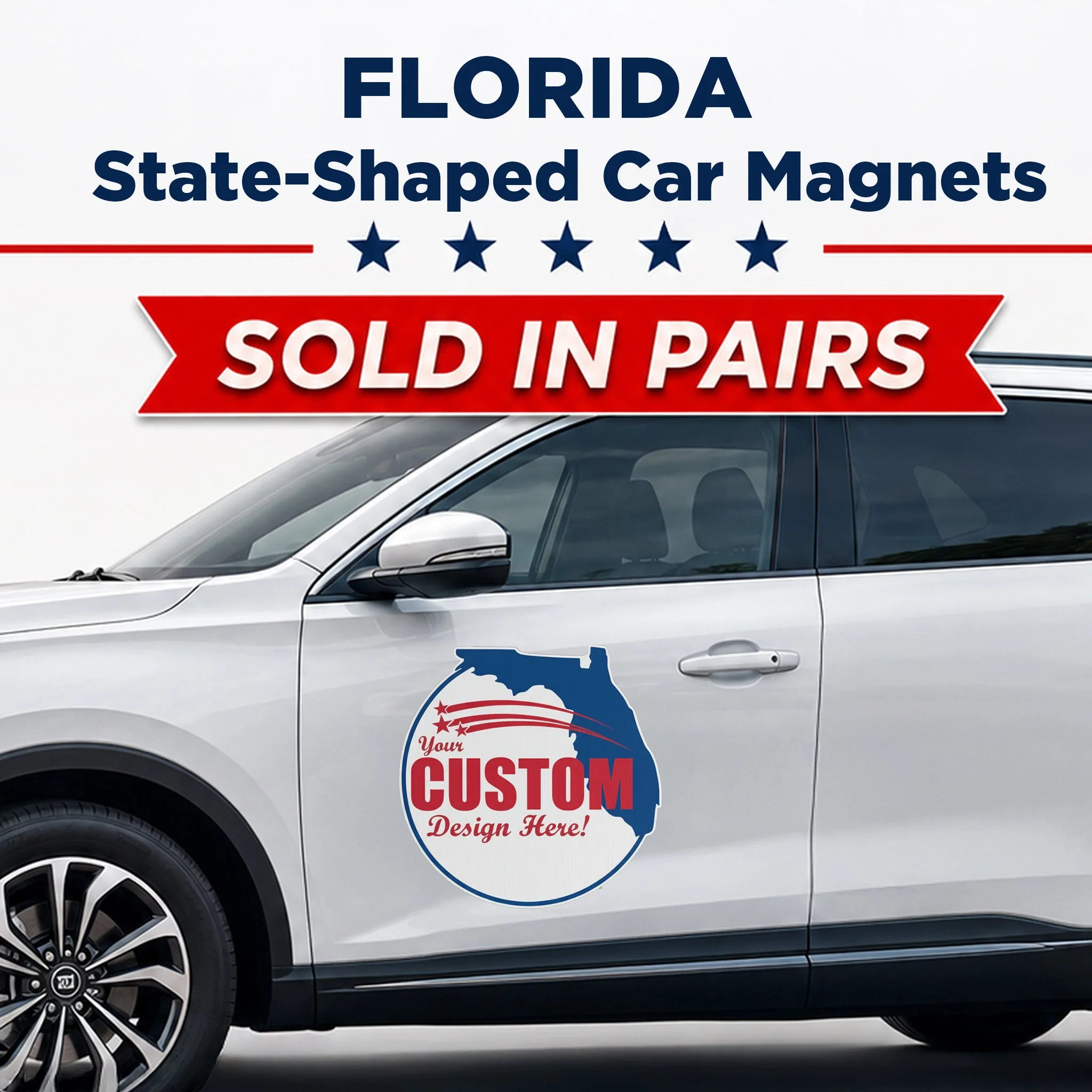 Custom State Shaped Car Magnet (Pair) 22" Magnetic Vehicle Signs by State - Image 10