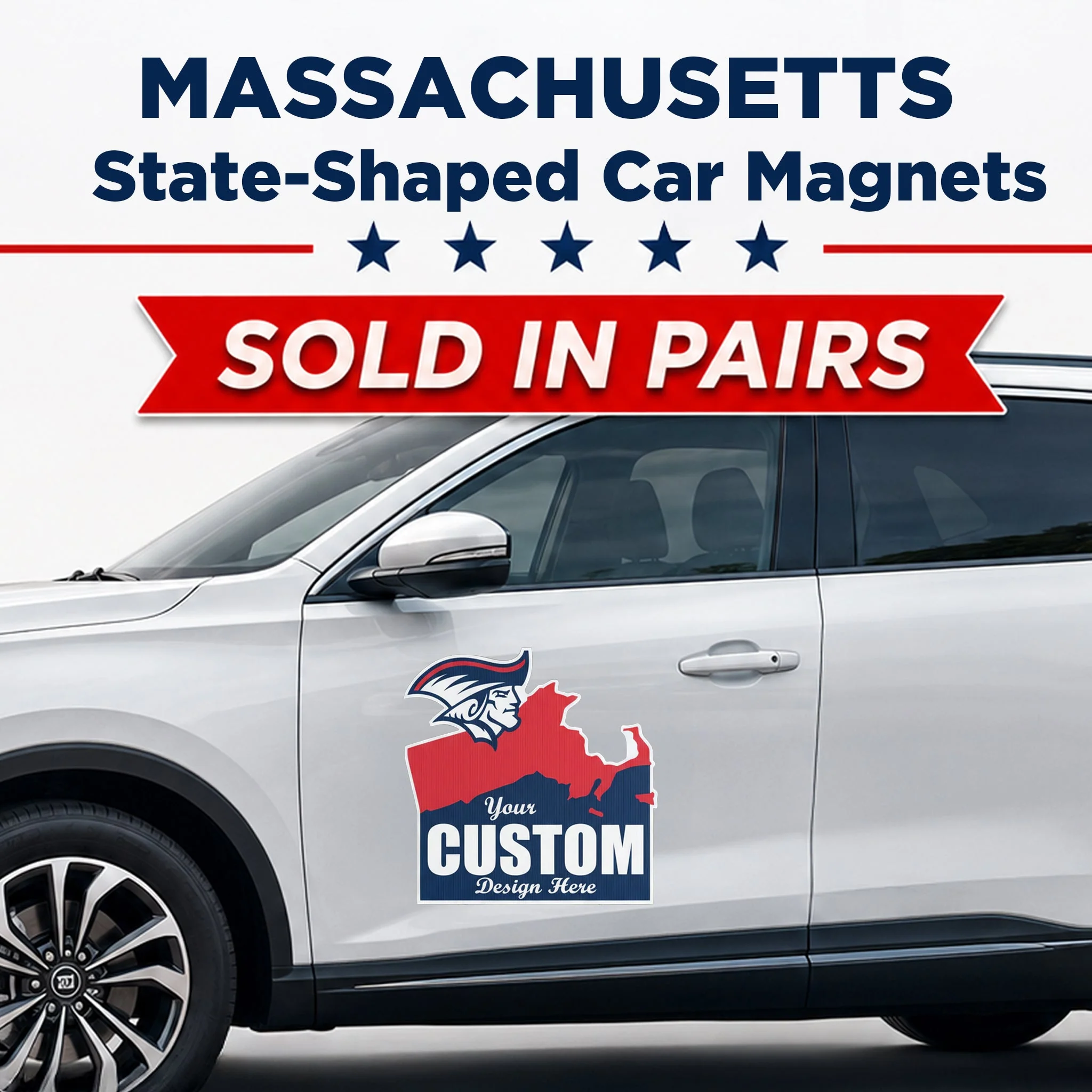 Custom State Shaped Car Magnet (Pair) 22" Magnetic Vehicle Signs by State - Image 22