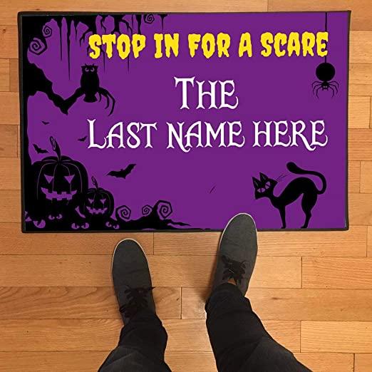 Custom Stop in for a Scare Doormat