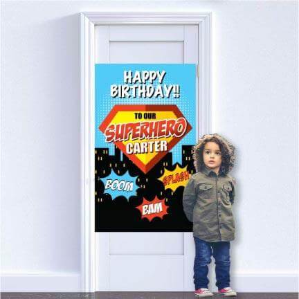 Custom Superhero Themed Birthday Party Banner - Image 2