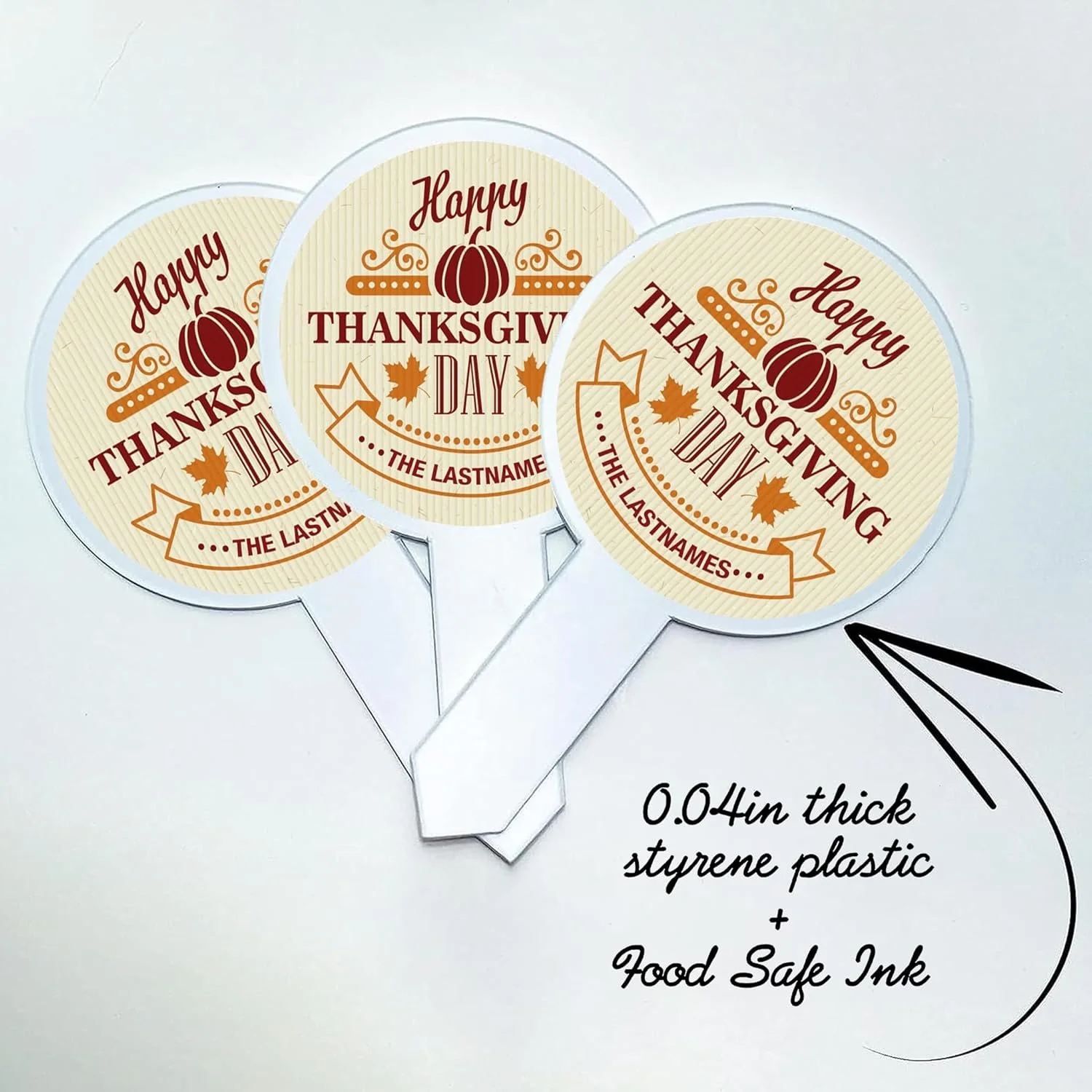 Custom Thanksgiving Cupcake Toppers - Image 2