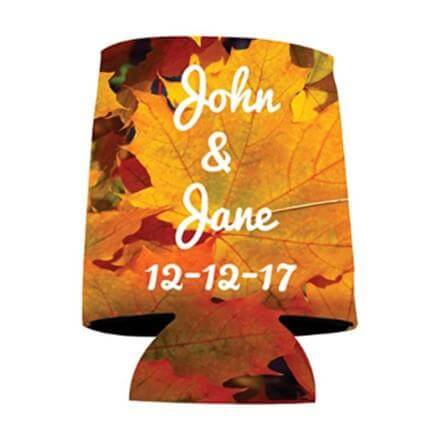 Custom Fall In Love Wedding Can Cooler - Image 4