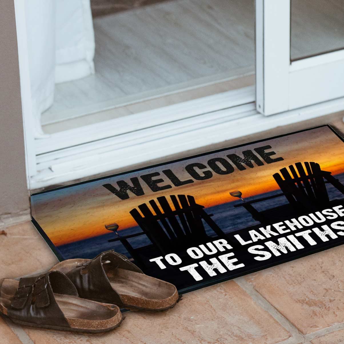 Custom Welcome to our Lake House Doormat - Image 2