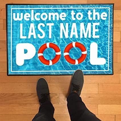 Custom Welcome to the Pool Doormat