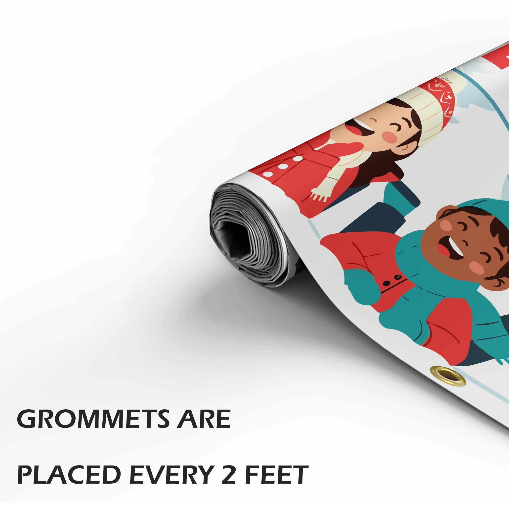 Custom Winter Break Banner for Schools - Waterproof Vinyl Banner with Grommets - Image 3