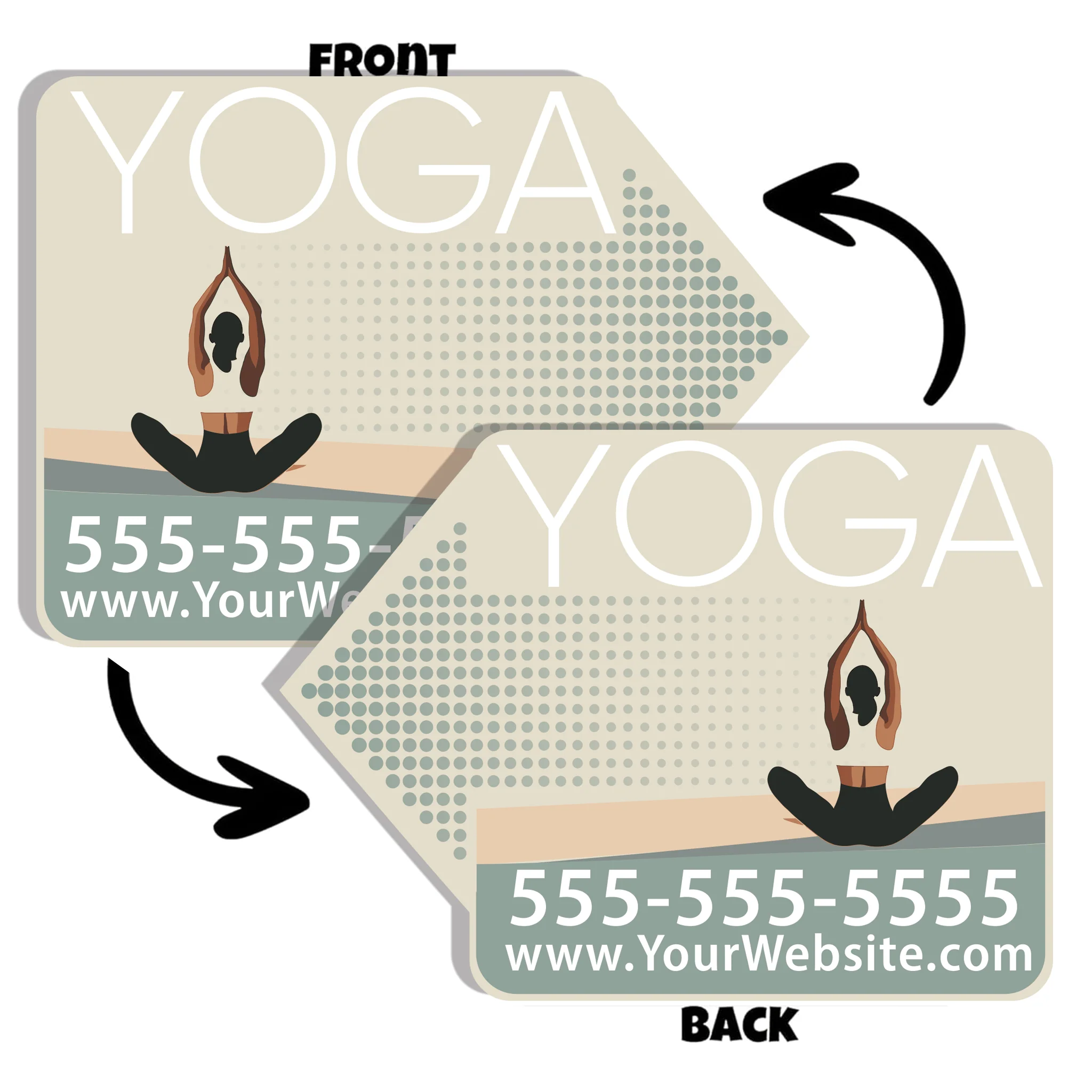 Custom Yoga Directional Yard Signs – 23"x17" | 10-Pack | 20 EZ Stakes Included - Image 4