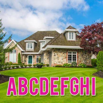 18" Bebas Alphabet Yard Card Letters Pack of 3 Sets - Image 11