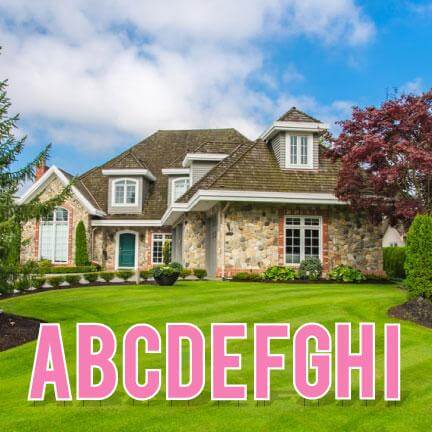 18" Bebas Alphabet Yard Card Letters Pack of 3 Sets - Image 12