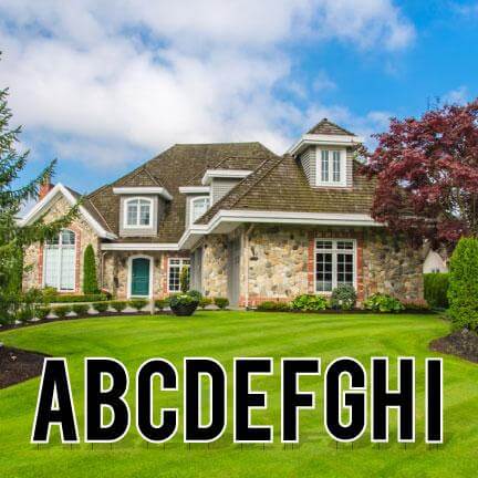 18" Bebas Alphabet Yard Card Letters Pack of 3 Sets - Image 2