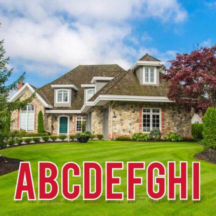18" Bebas Alphabet Yard Card Letters Pack of 3 Sets - Image 3