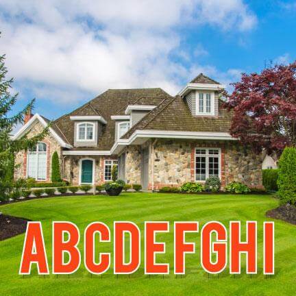 18" Bebas Alphabet Yard Card Letters Pack of 3 Sets - Image 4
