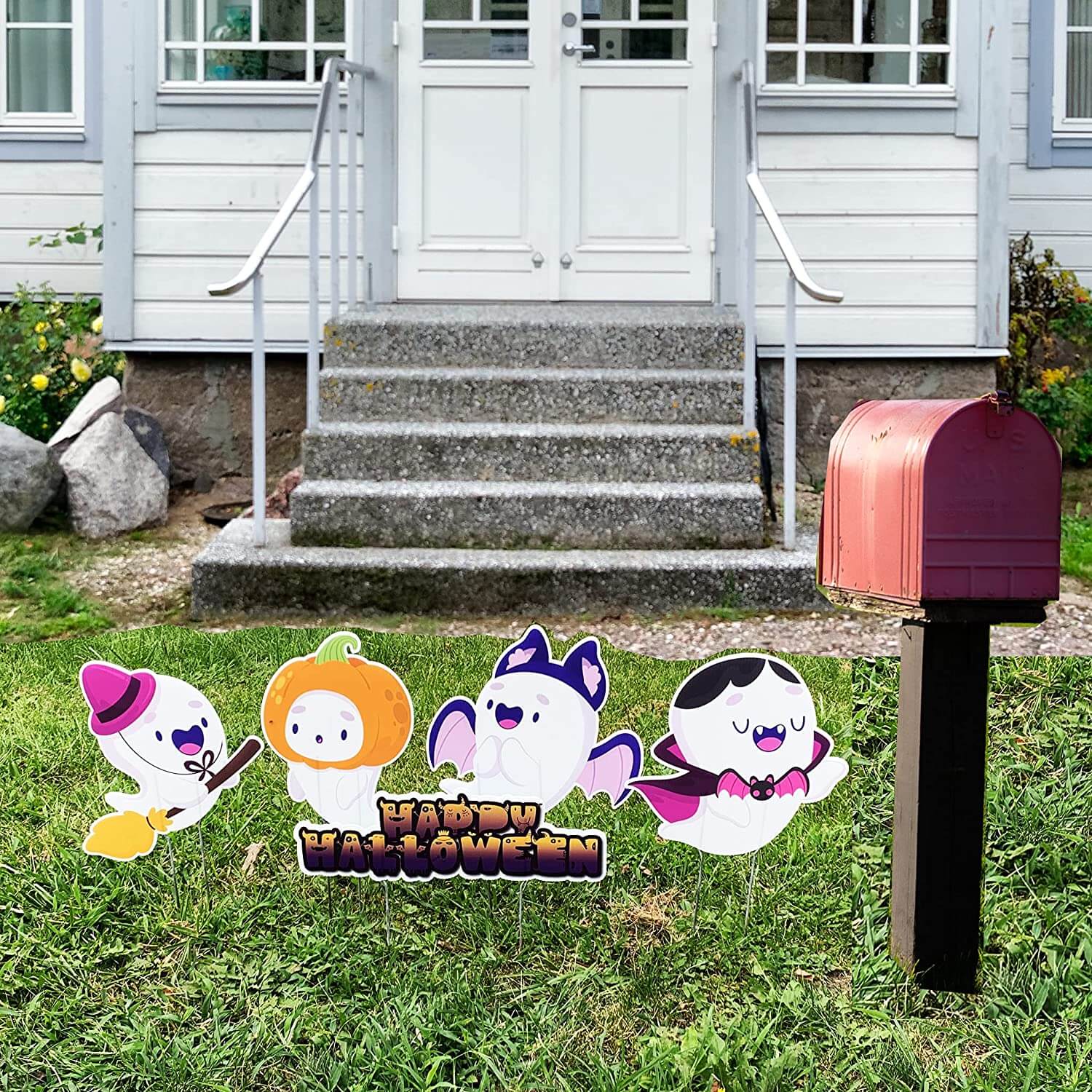 Cute Happy Halloween Ghost Yard Signs
