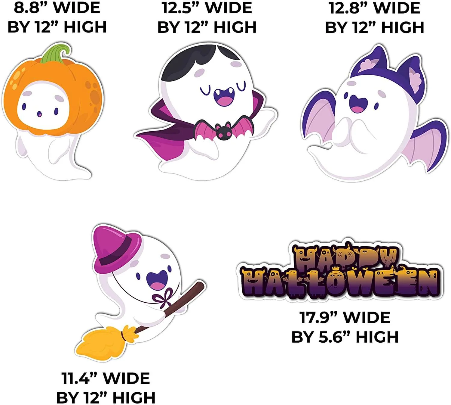 Cute Happy Halloween Ghost Yard Signs - Image 3