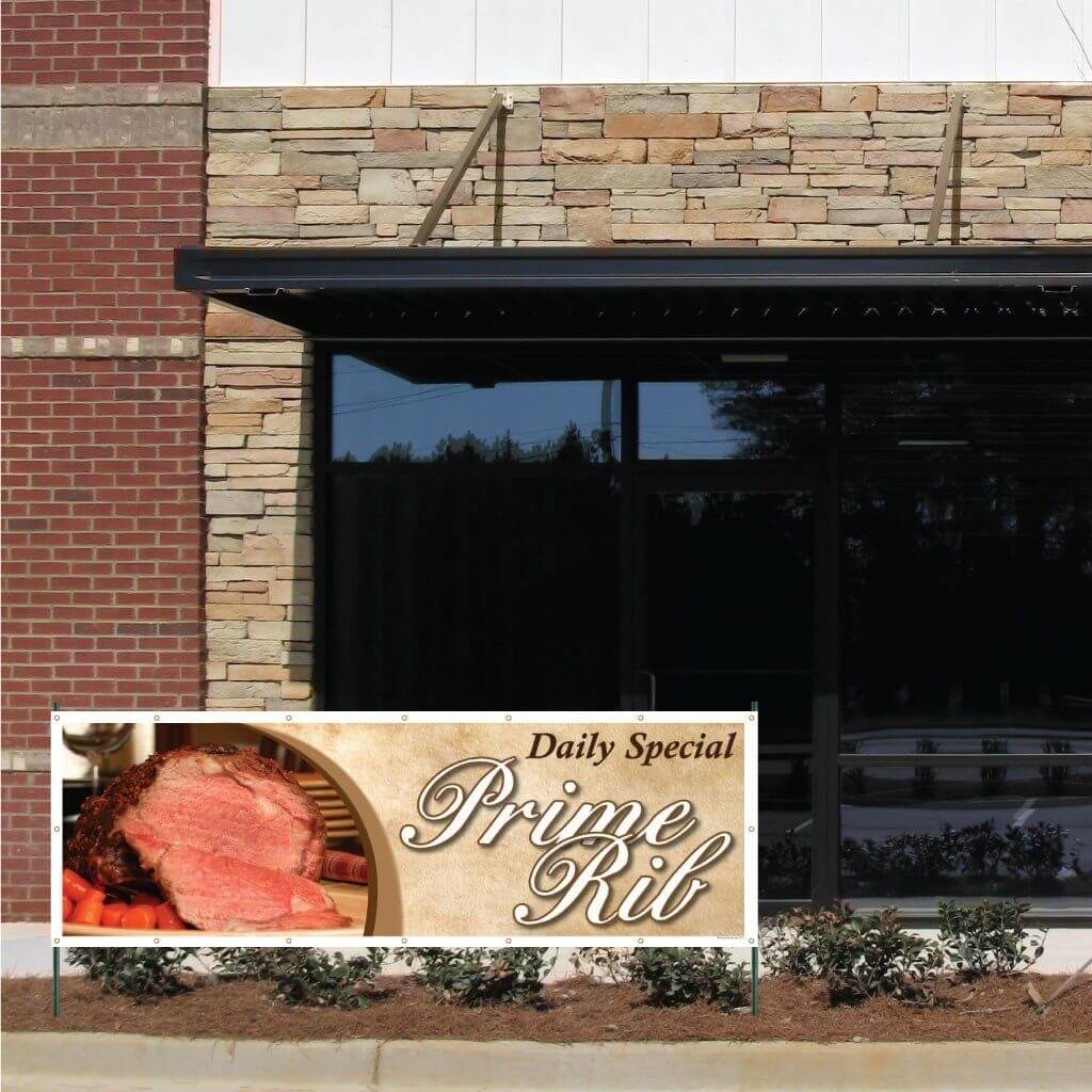 Daily Special Prime Rib Vinyl Banner