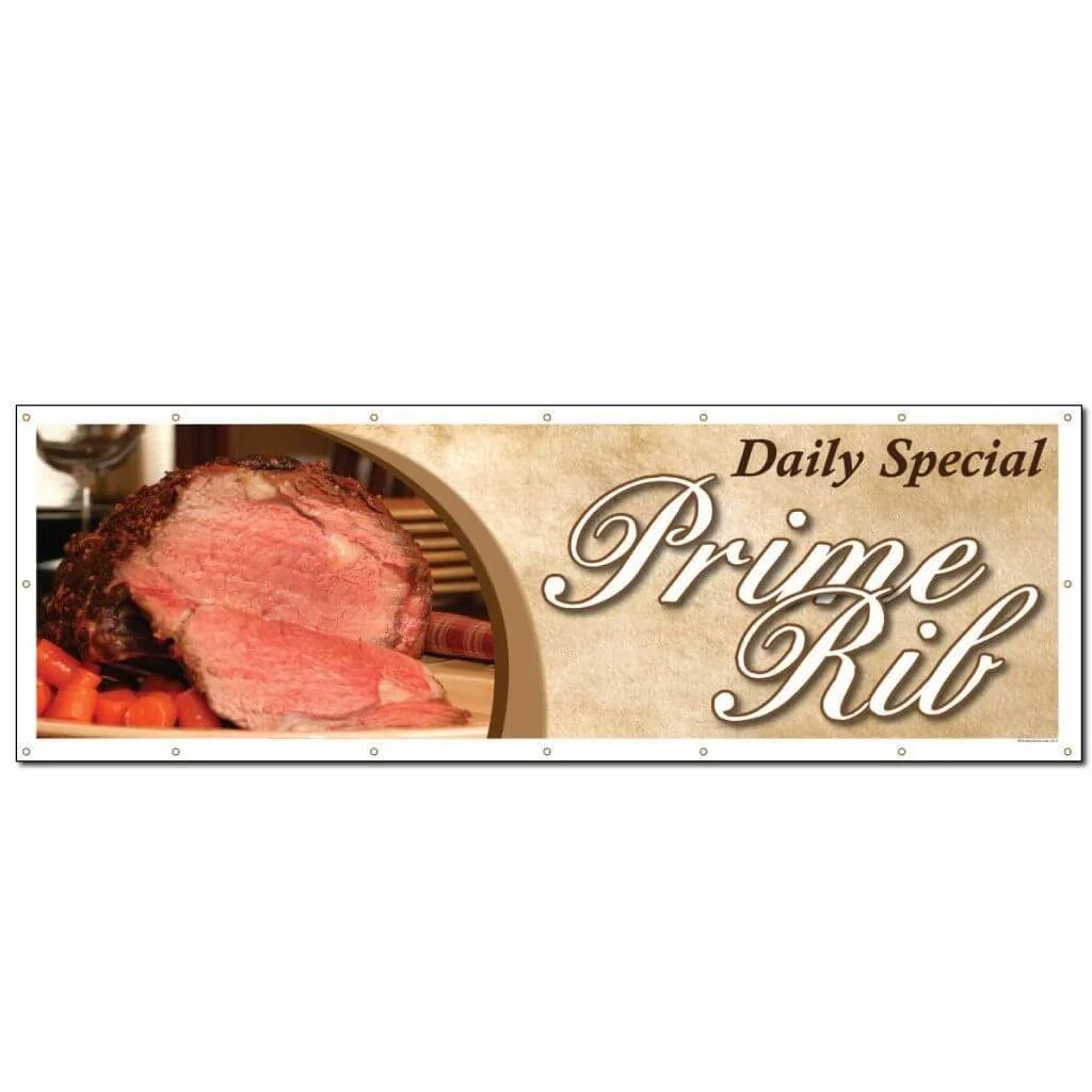 Daily Special Prime Rib Vinyl Banner - Image 2