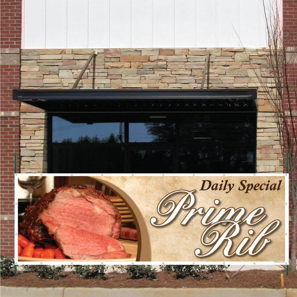 Daily Special Prime Rib Vinyl Banner - Image 3