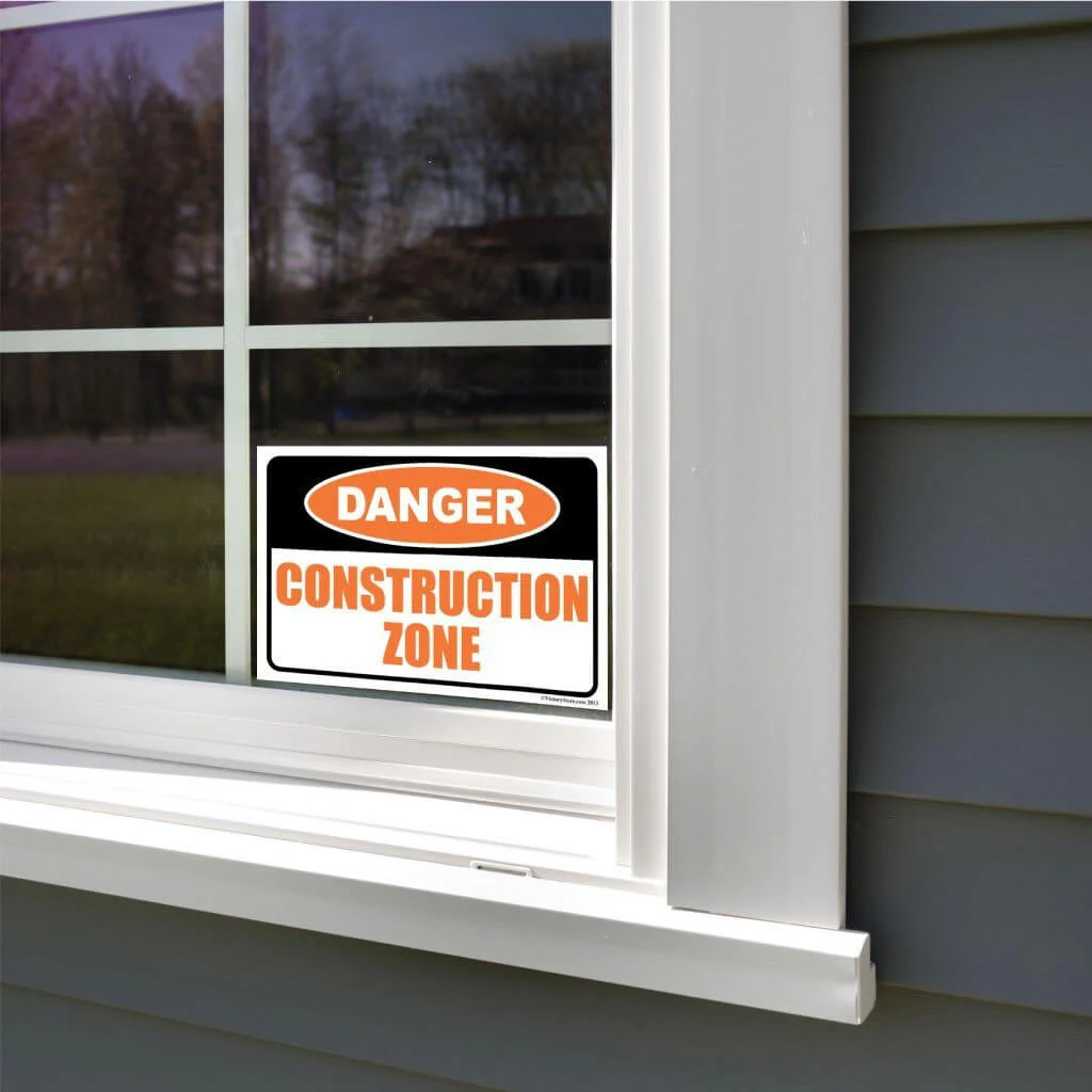 Construction Zone Sign or Sticker - Image 6
