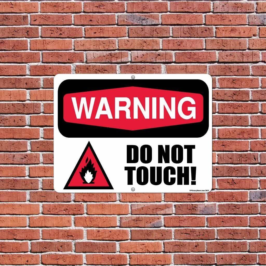 Danger: Do Not Touch Sign or Sticker - Image 9