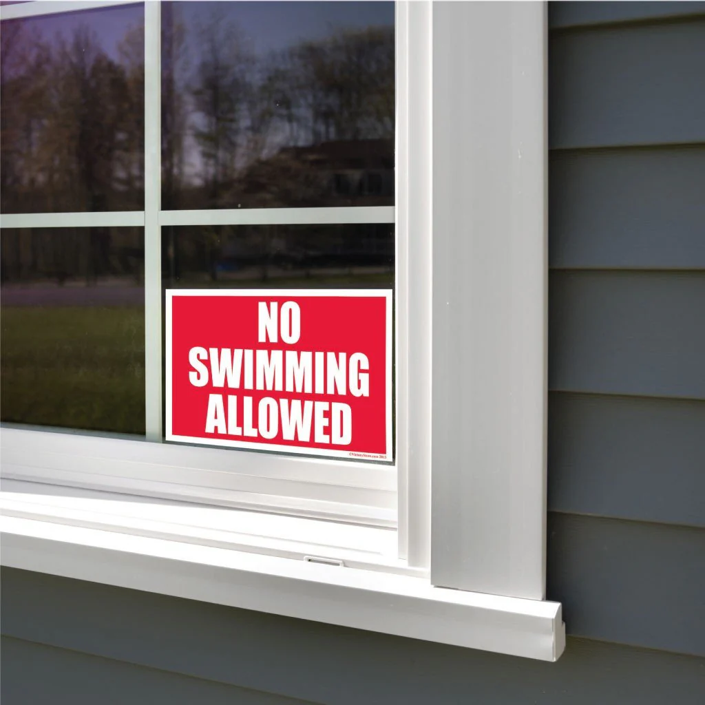 No Swimming Allowed Sign or Sticker - Image 10