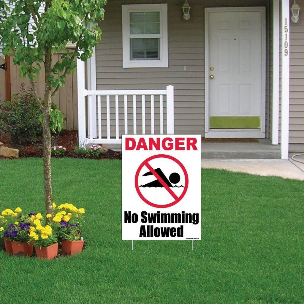 No Swimming Allowed Sign or Sticker - Image 3