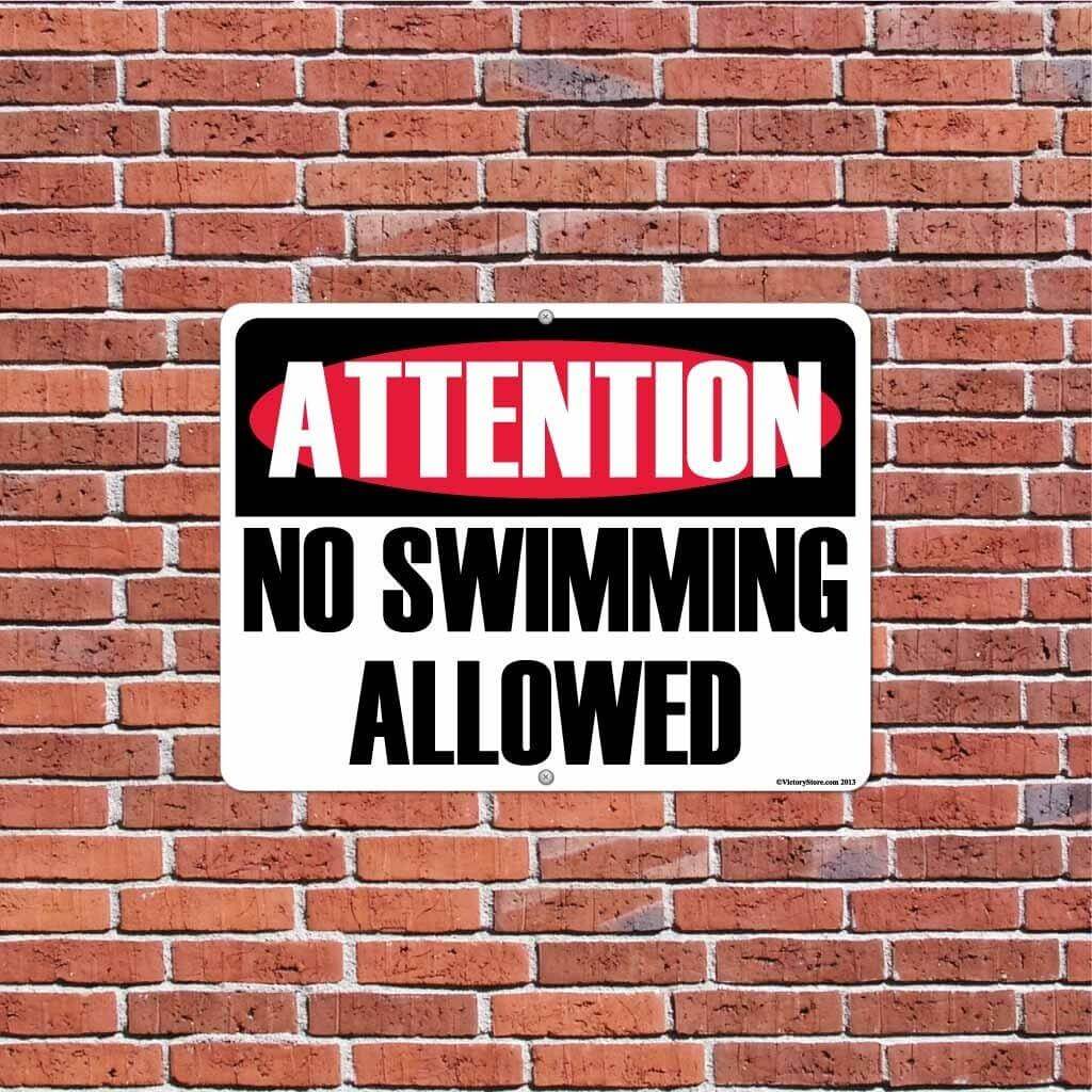 No Swimming Allowed Sign or Sticker - Image 9