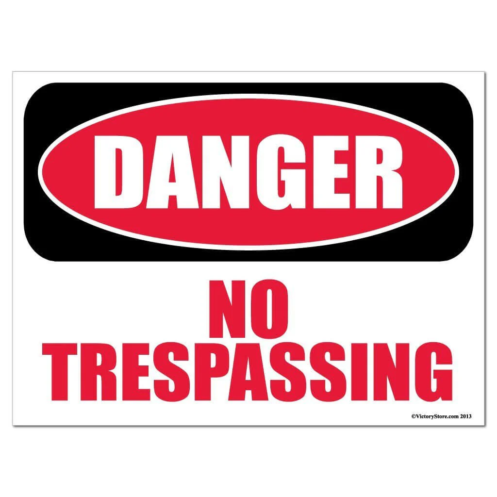 No Trespassing Sign or Sticker - Image 2