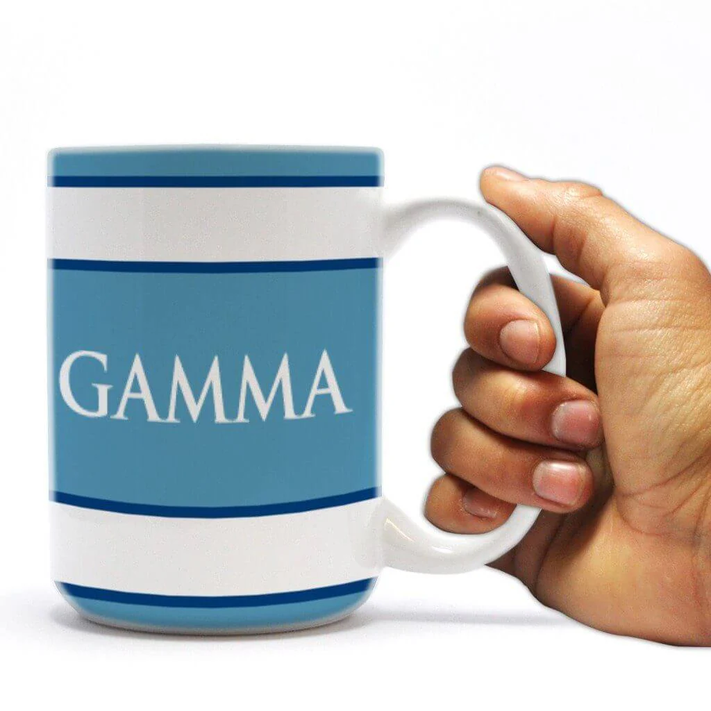 Delta Gamma 15oz Crest with Stripes Coffee Mug - Image 2