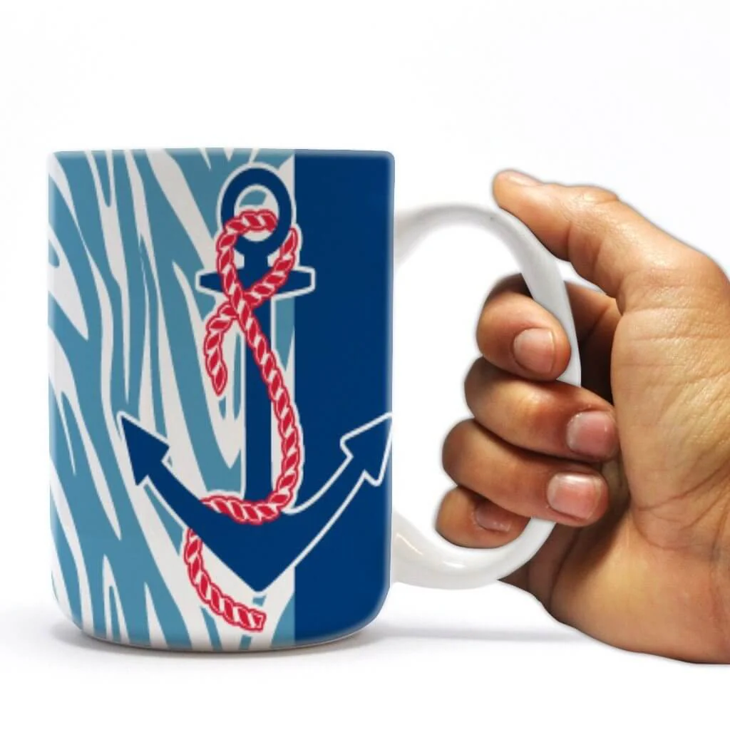 Delta Gamma 15oz Zebra Print Coffee Mug - Image 2