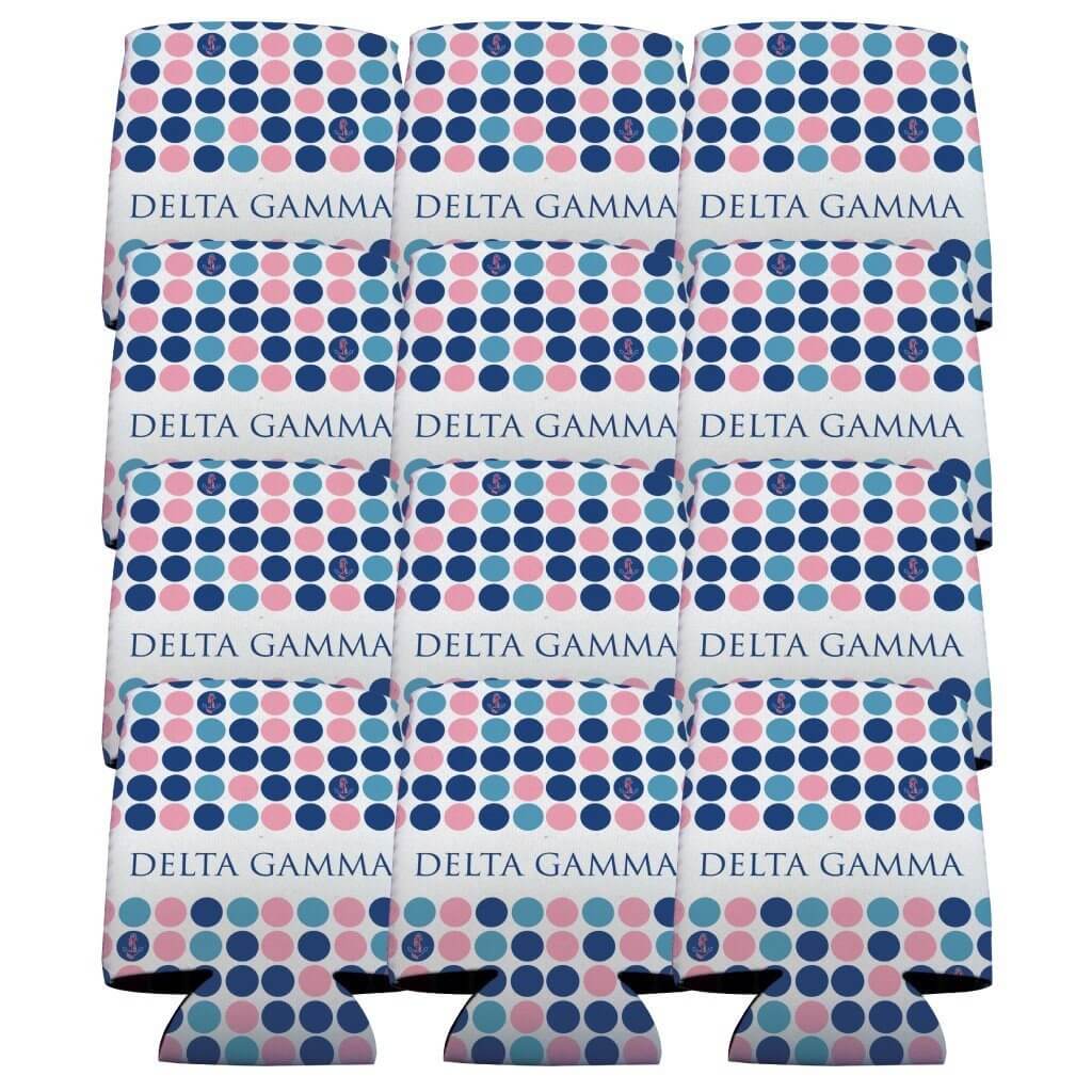 Delta Gamma Polka Dot Can Cooler Set - Image 2