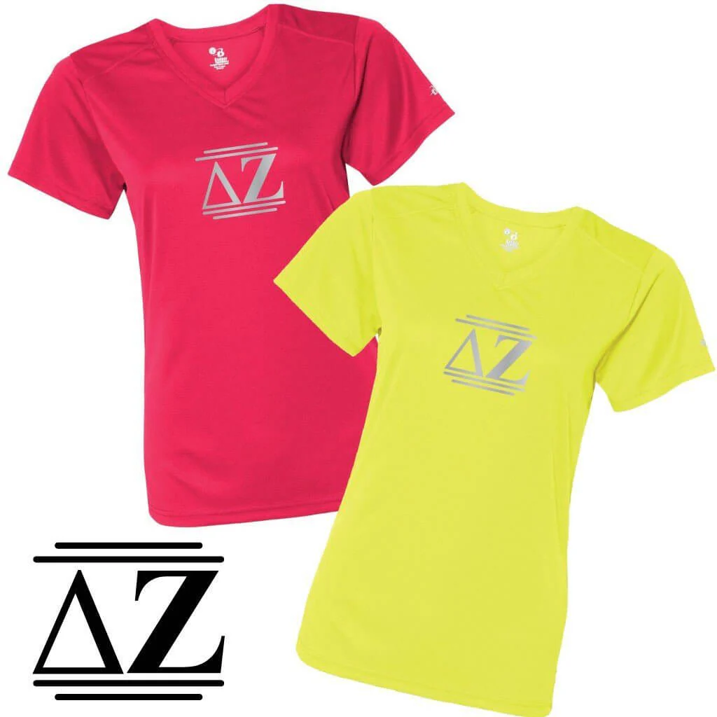 Delta Zeta Women's SafetyRunner Reflective V-neck Performance Shirt
