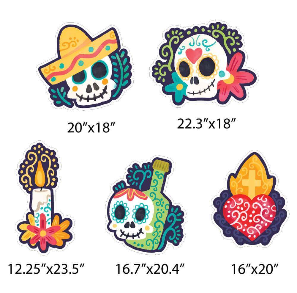Dia De Los Muertos Yard Letter Decoration 20 pc set - Image 2