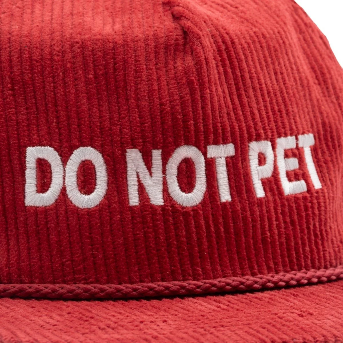 DO NOT PET - Brick Red Corduroy  Hat - Image 4