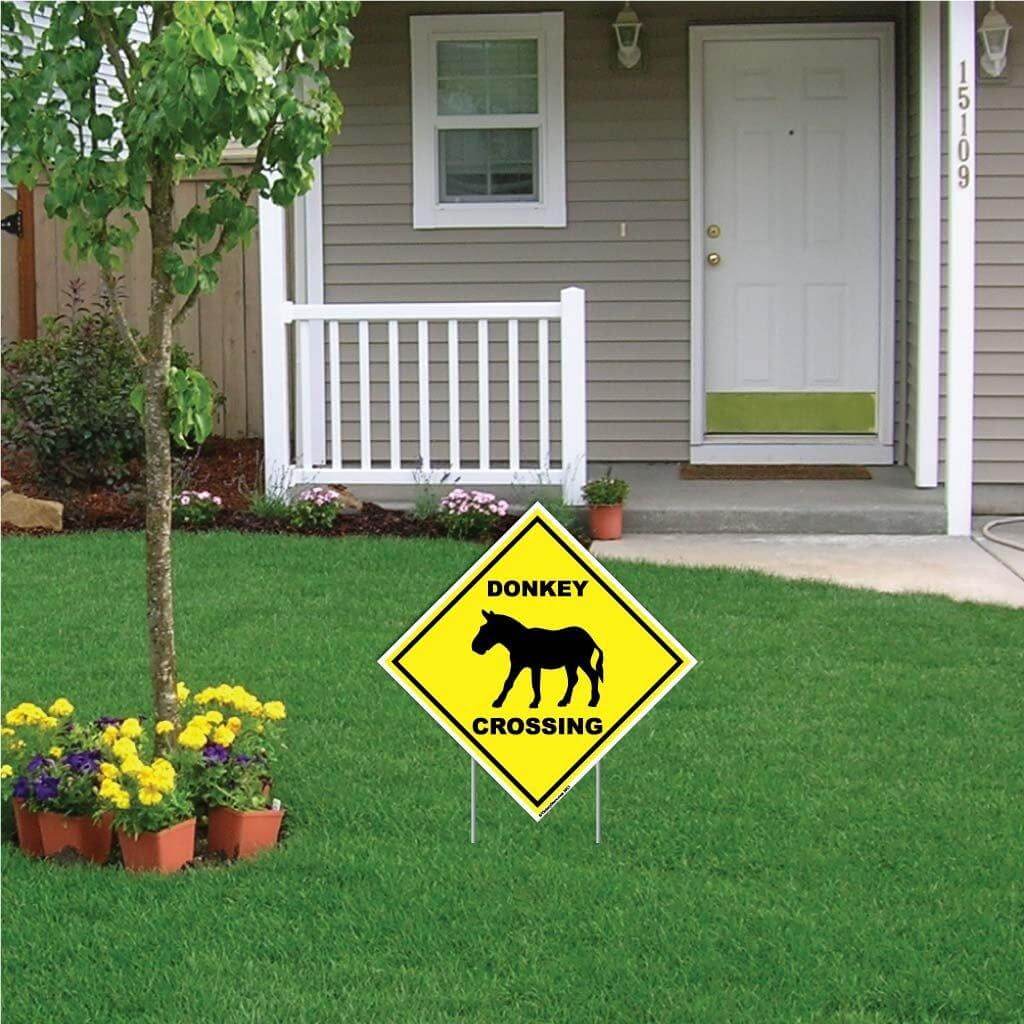 Donkey Crossing Sign or Sticker
