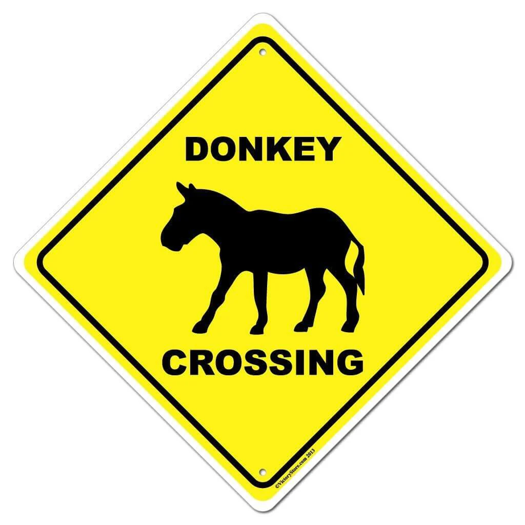 Donkey Crossing Sign or Sticker - Image 2