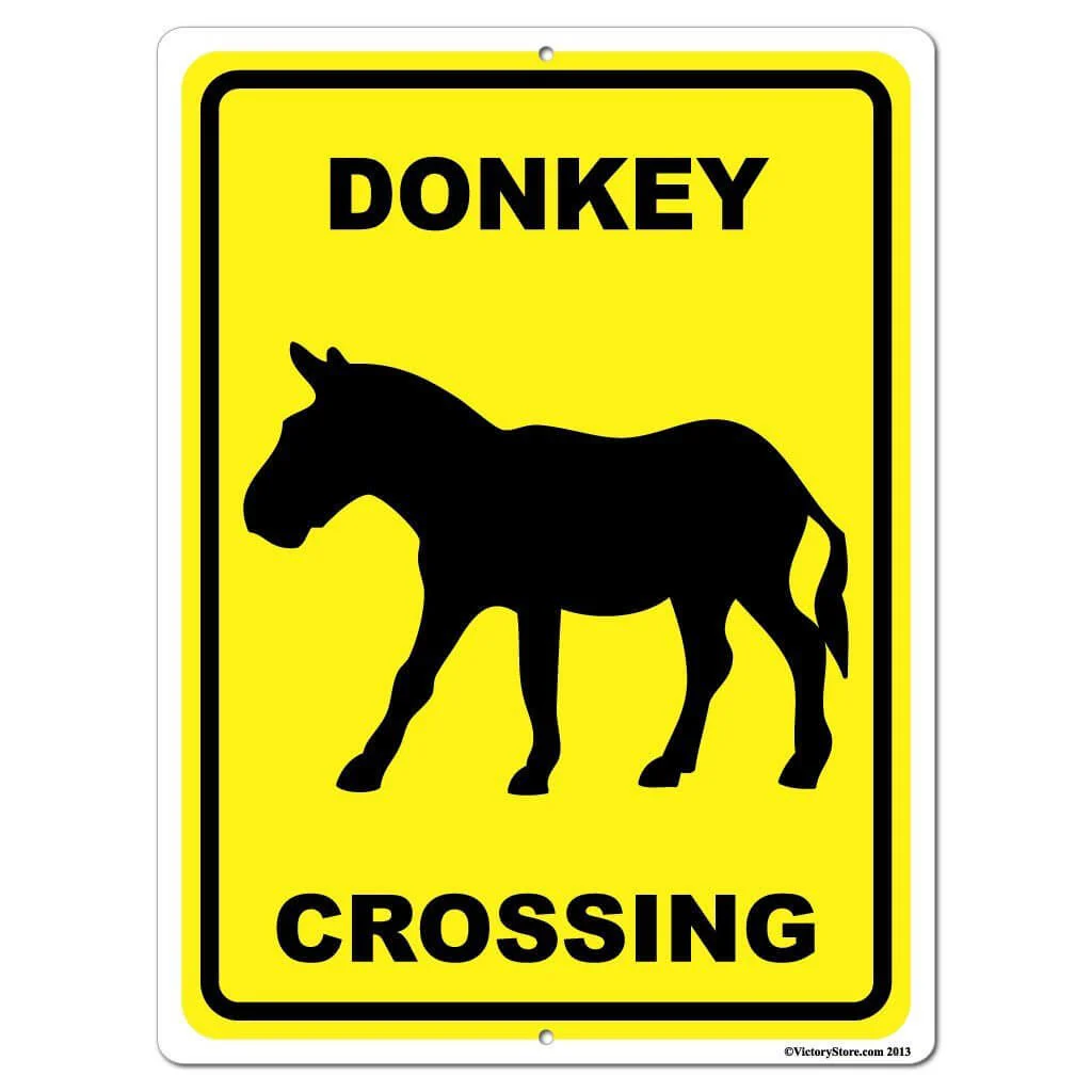 Donkey Crossing Sign or Sticker - Image 6