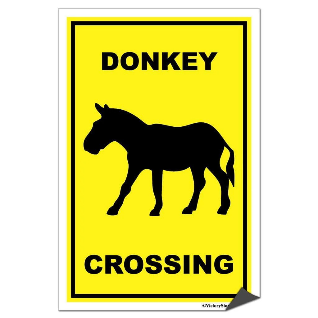 Donkey Crossing Sign or Sticker - Image 7