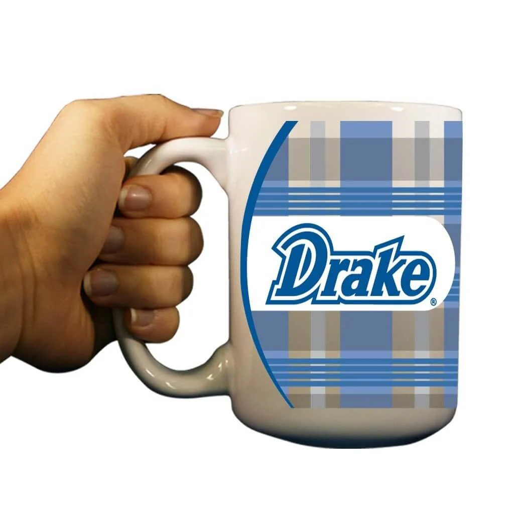 Plaid Drake University 15oz Coffee Mug