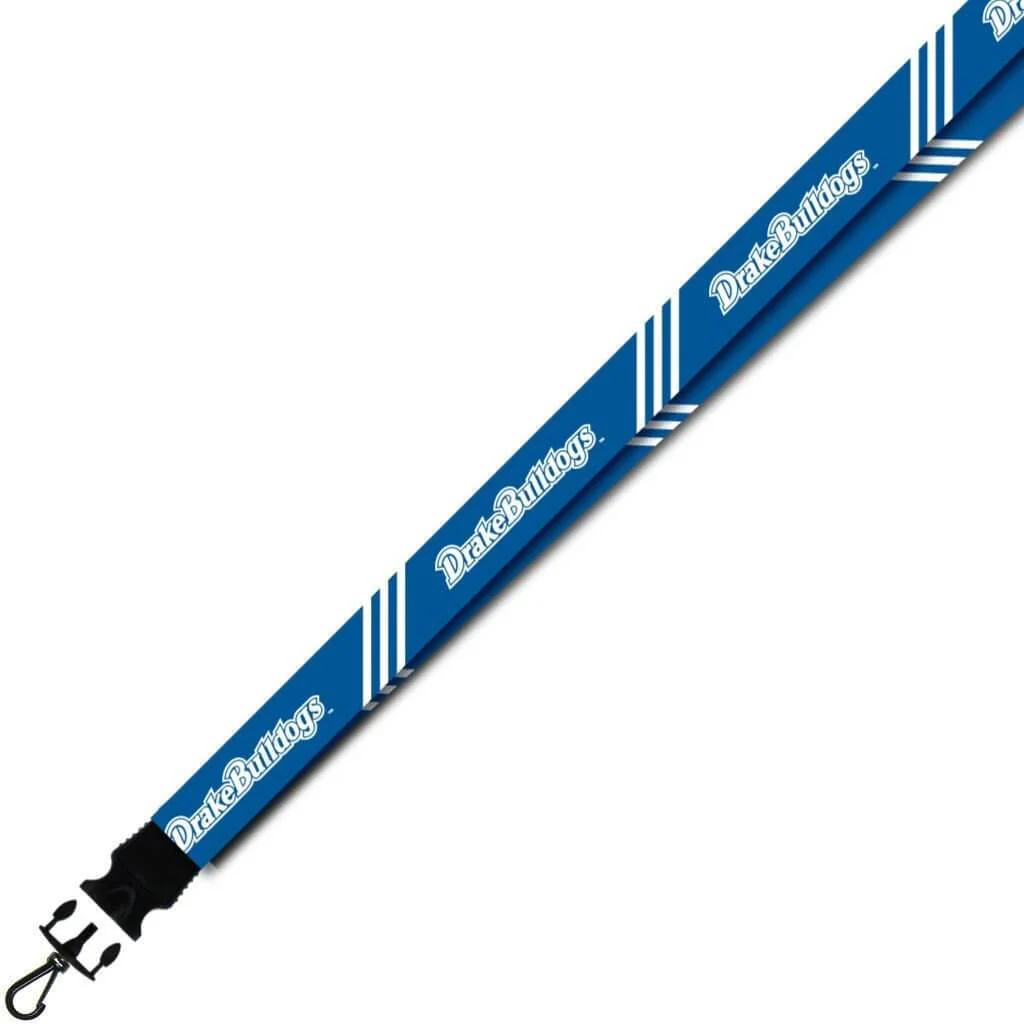 Drake University Striped Lanyard