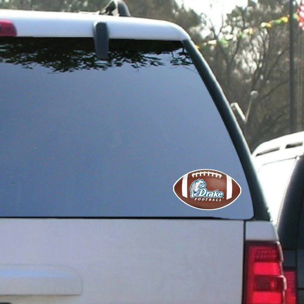 Drake University Football Window Decal Set of 2