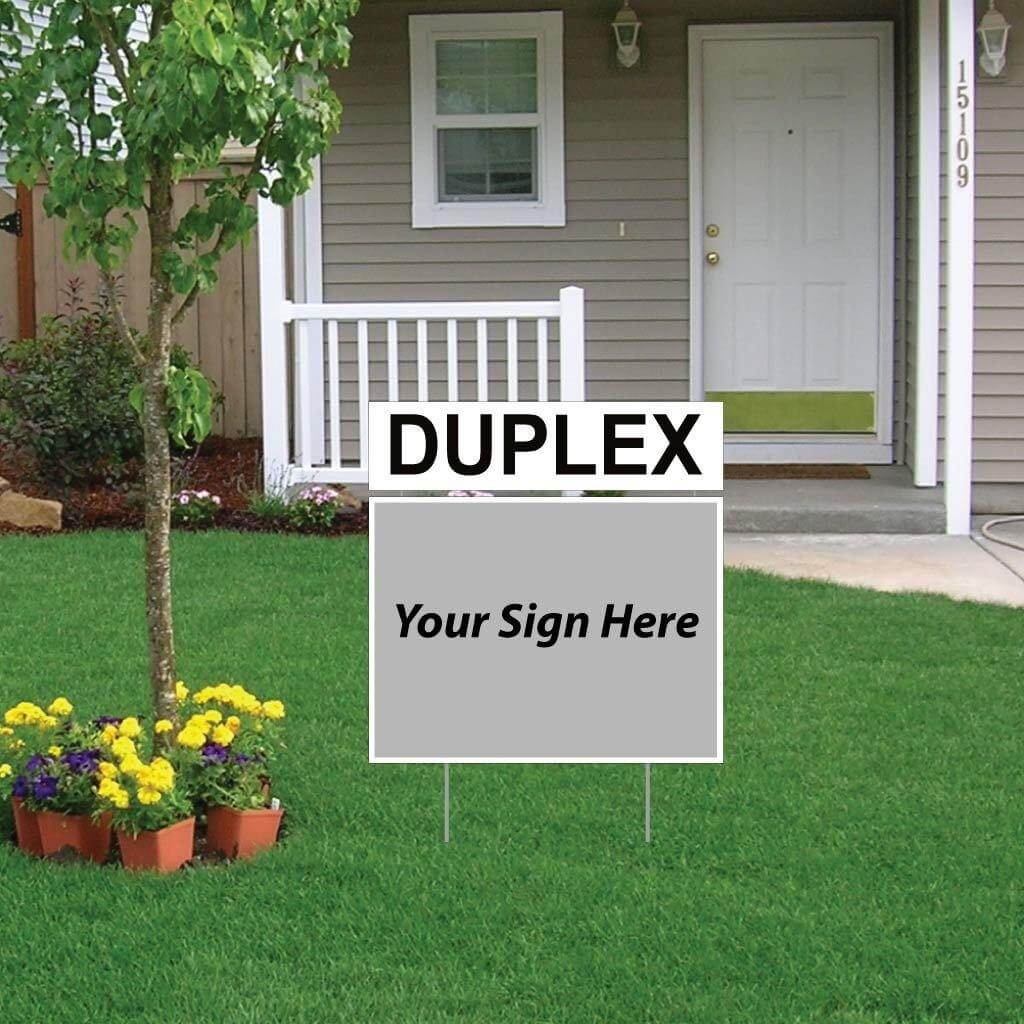 Duplex Real Estate Yard Sign Rider Set