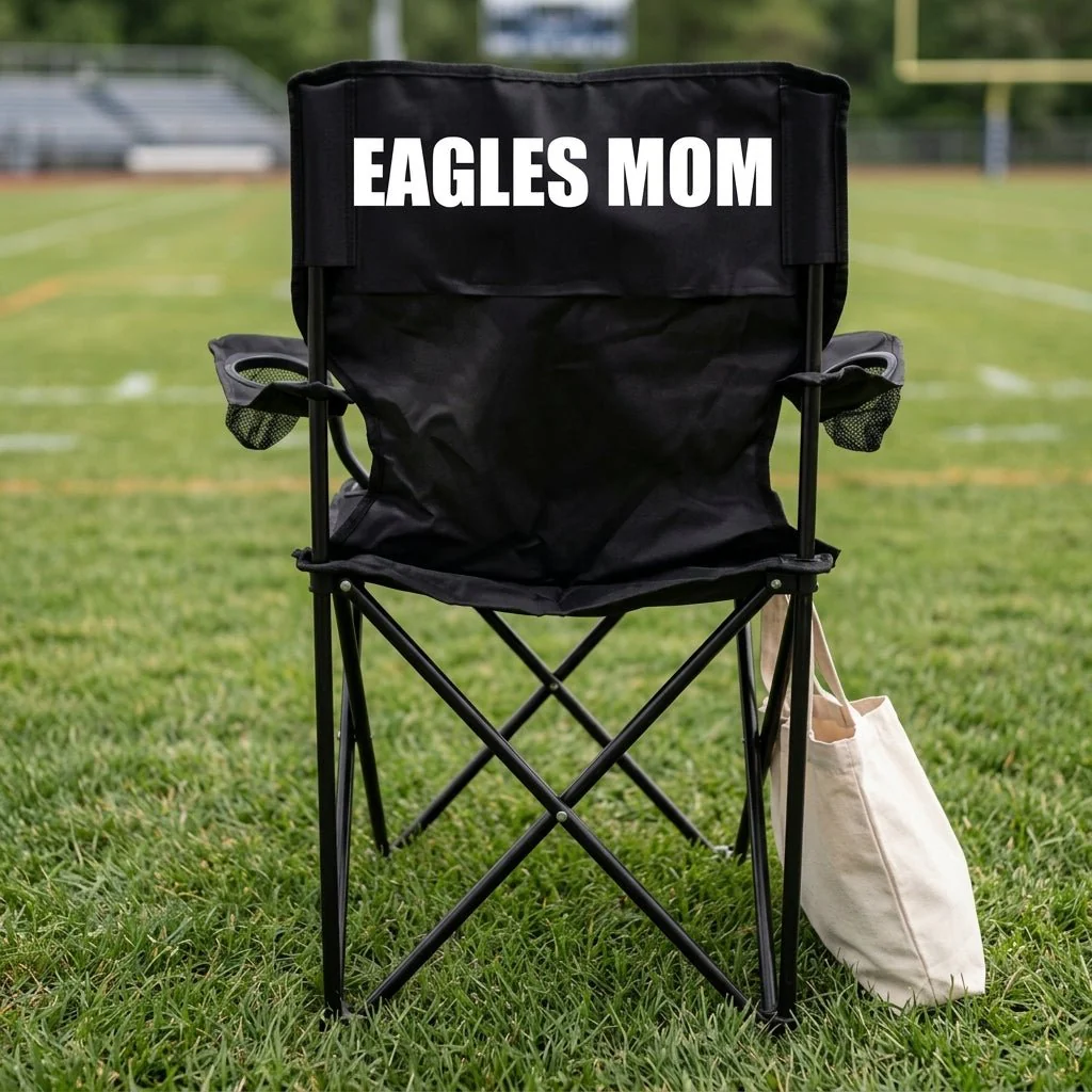 Eagles Mom Black Folding Camping Chair - Image 4