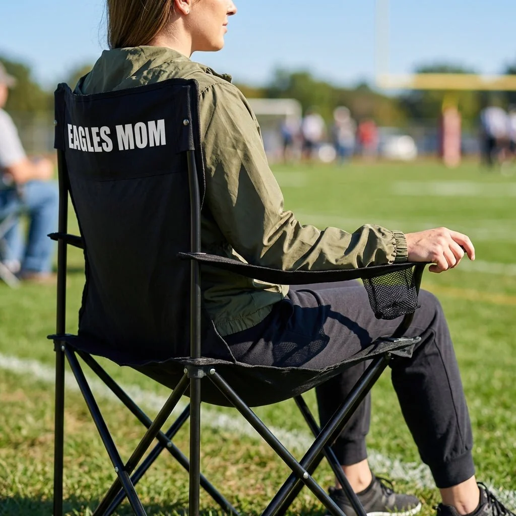 Eagles Mom Black Folding Camping Chair - Image 5