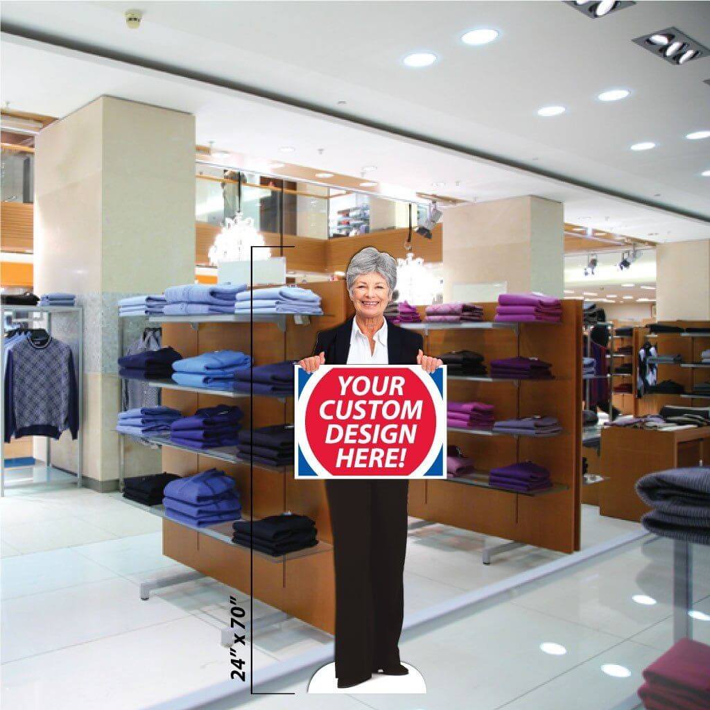 Life Size Stand Up Cutout | Elderly Woman - Image 3