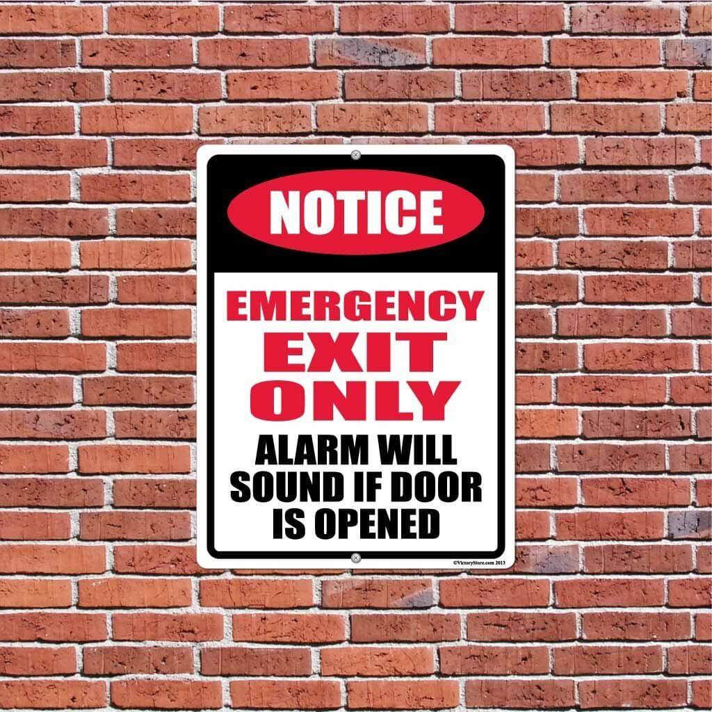Emergency Exit Only Sign or Sticker - Image 9
